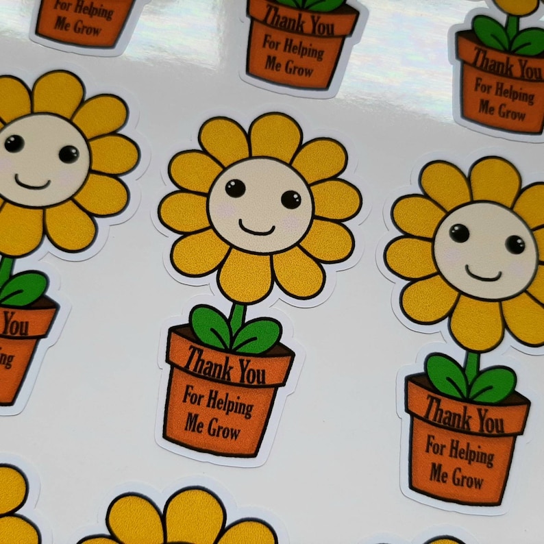 thank you for helping me grow stickers