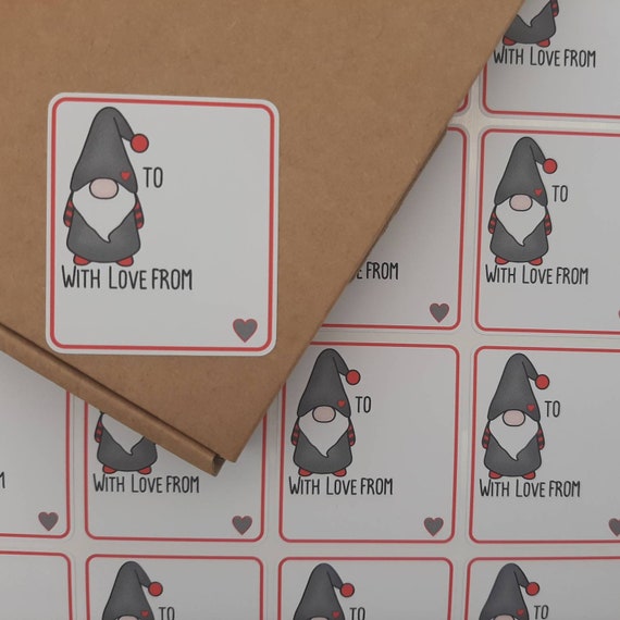 Grey Gonk Personalised Christmas Gift Tags Stickers Labels - Etsy