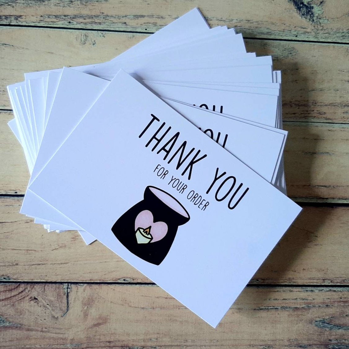 Thank you for your order wax melt burner business cards