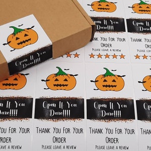 Halloween pumpkin box seal thank you stickers. Postage stickers Wax melt stickers, happy post labels