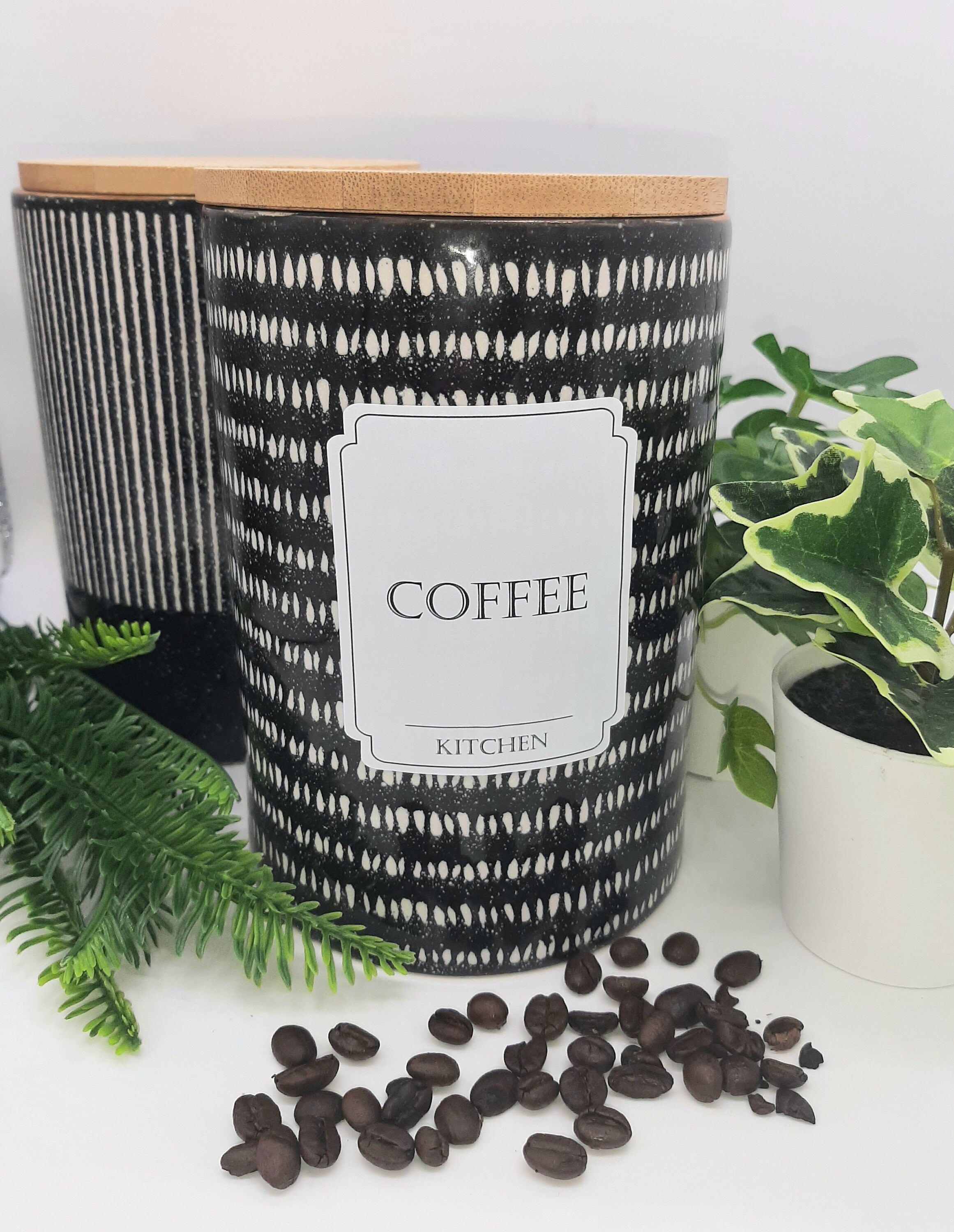 grey coffee storage jar