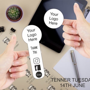 Sellos de caja y pegatinas con el logotipo de TENNER TUESDAY