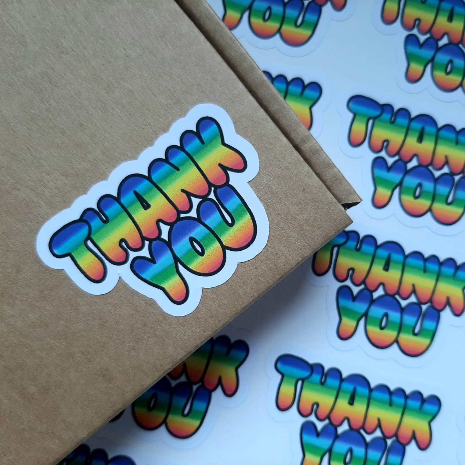 Die Cut Rainbow Stickers. Cute Happy Post Happy Mail Labels. Etsy