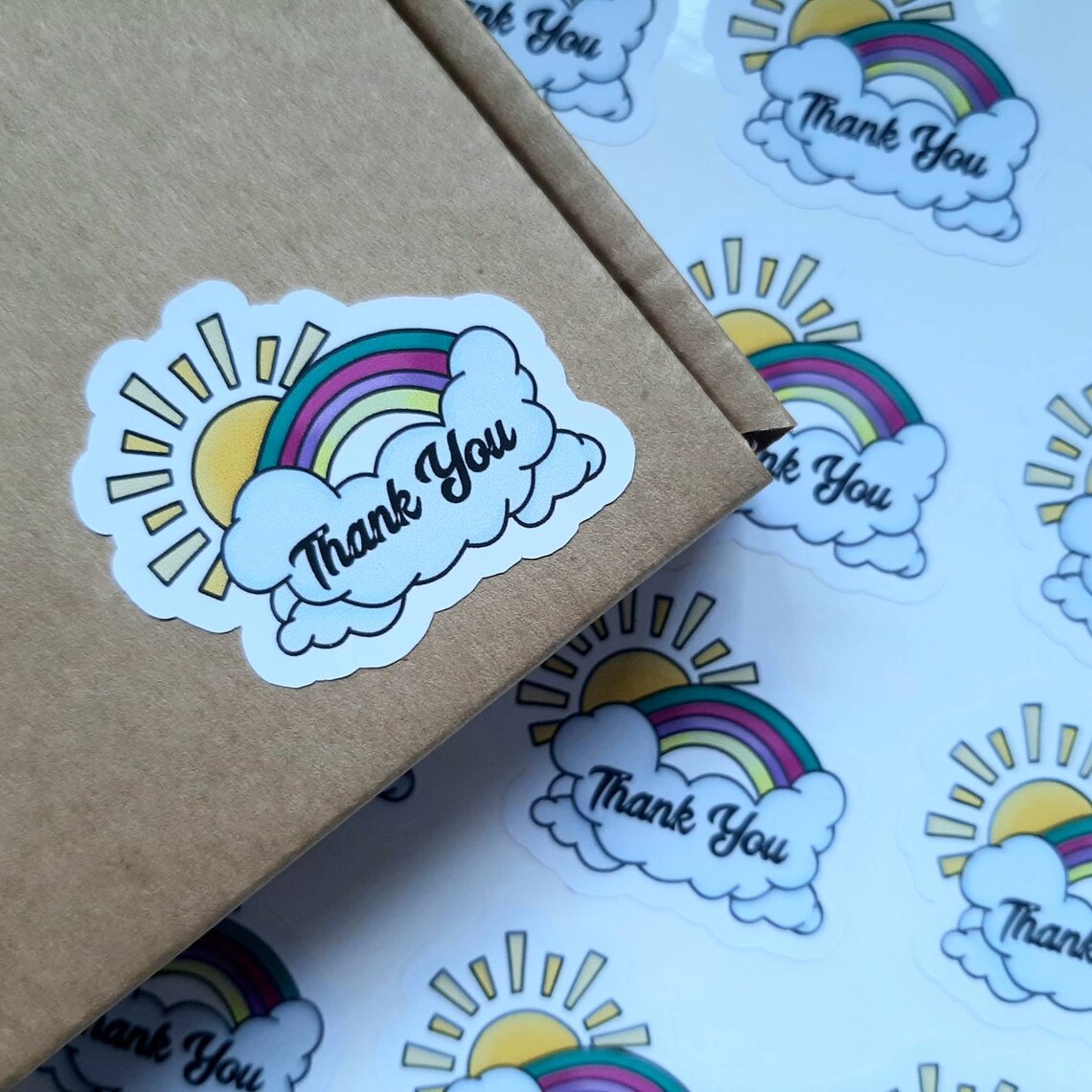 Die Cut Rainbow Cloud Stickers. Cute Happy Post Happy Mail Etsy