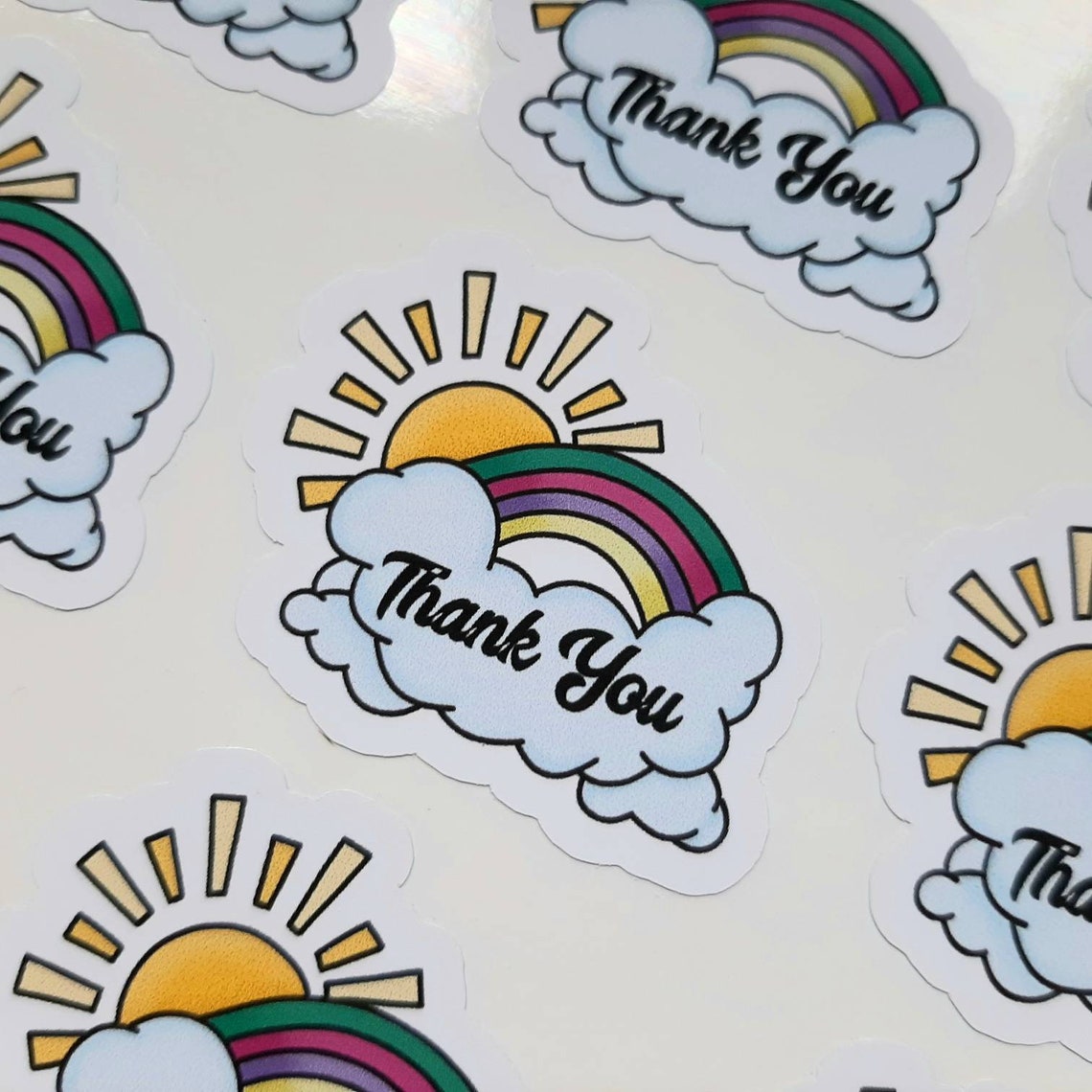 Die Cut Rainbow Cloud Stickers. Cute Happy Post Happy Mail Etsy