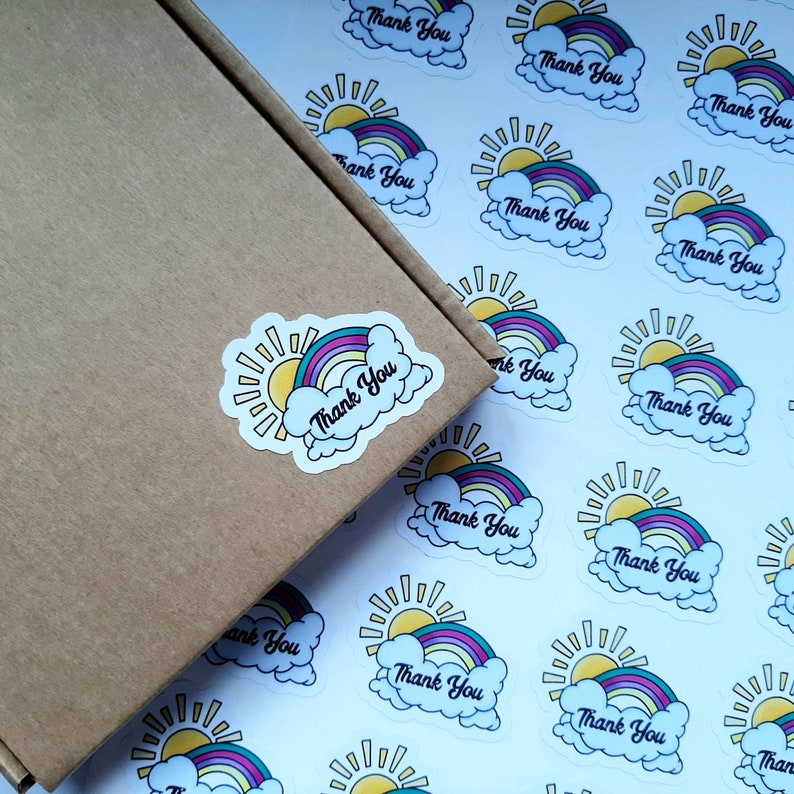 Die Cut Rainbow Cloud Stickers. Cute Happy Post Happy Mail Etsy