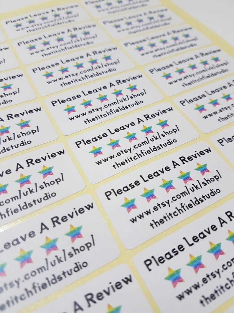 Review Stickers For Handmade Goodssupporting Handmade Thank Etsy