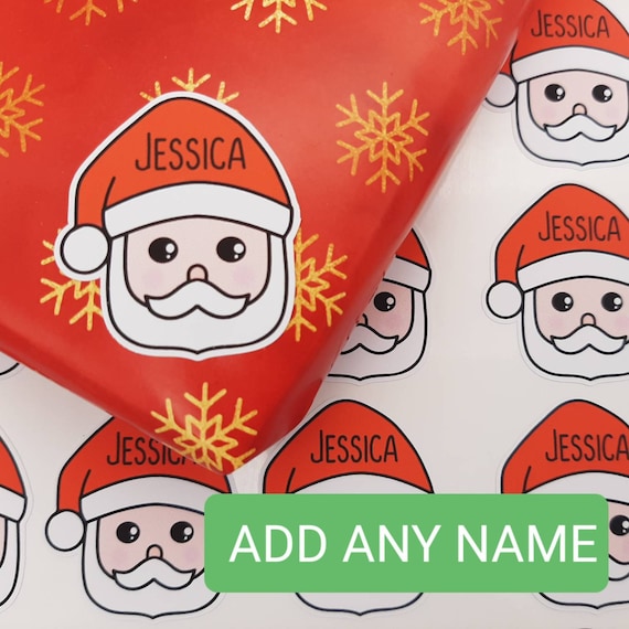 Personalised Christmas Stickers Labelsgift Tags Santa Labels - Etsy  Australia
