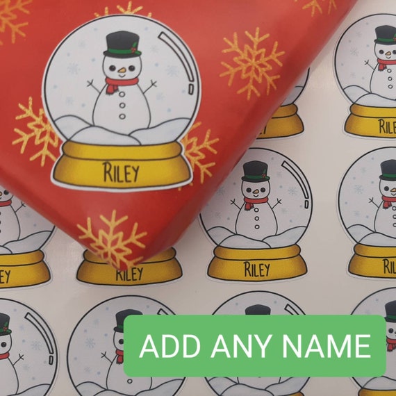 Personalised Christmas Gift Tags Stickers Labels, Snow Globe Labels Custom  Labels for Presents , Post, Gifts, Envelope.gift Wrap -  Sweden