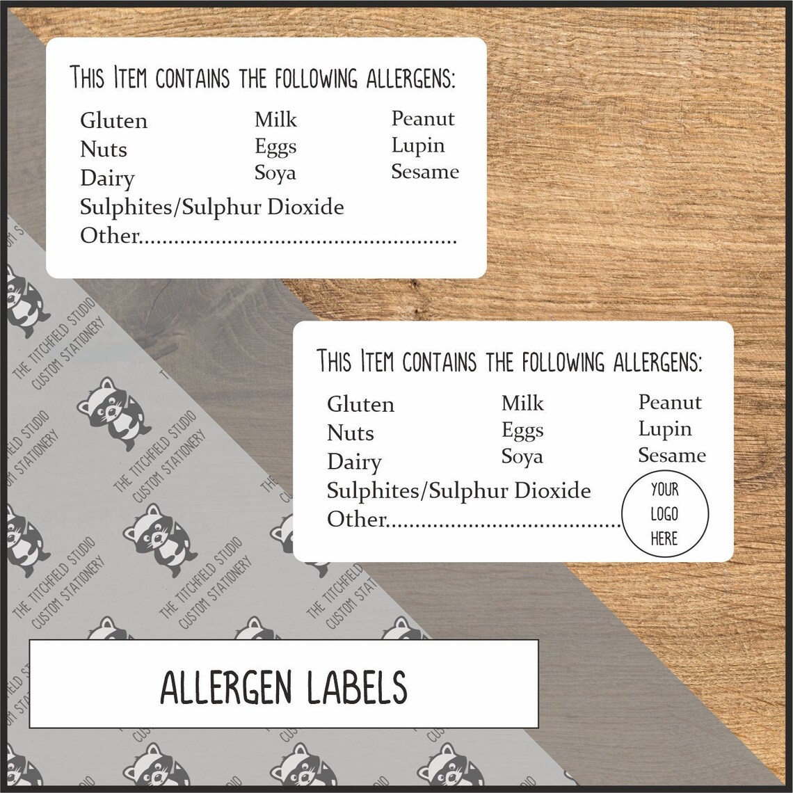 Allergen Labels This Product Contains Allergy Stickers Etsy UK