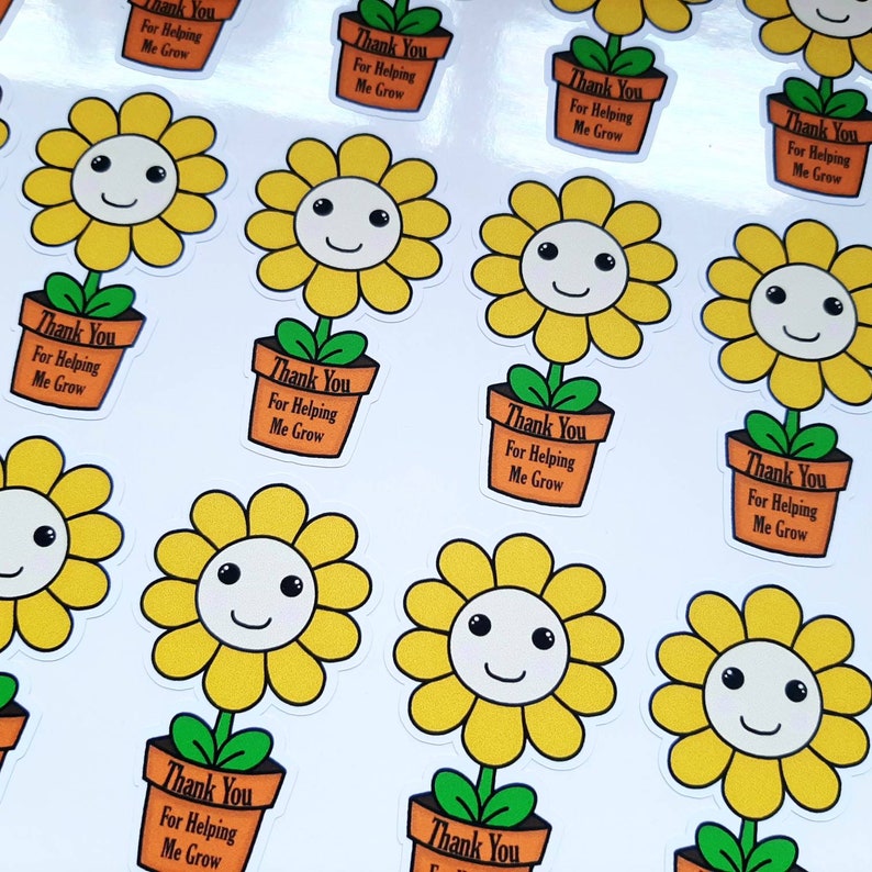 thank you for helping me grow stickers