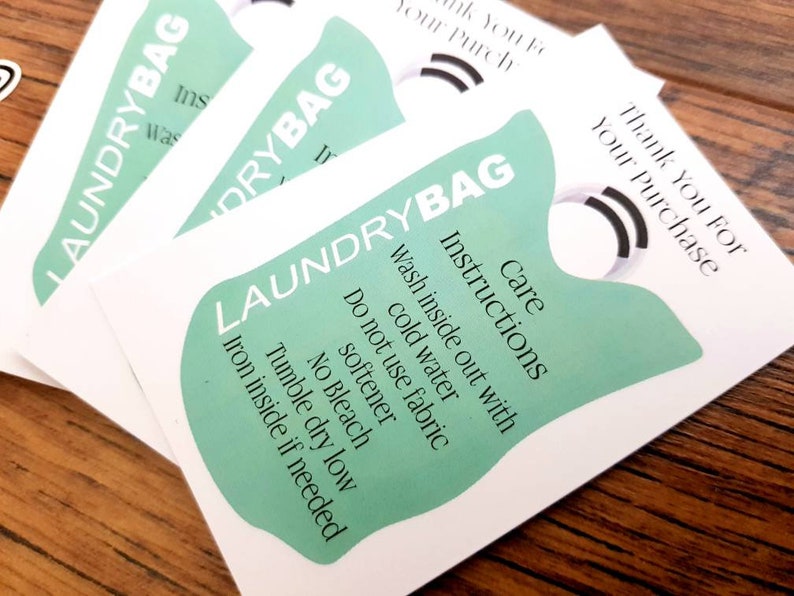 Laundry washing care cards. Clothing tags business washing Etsy
