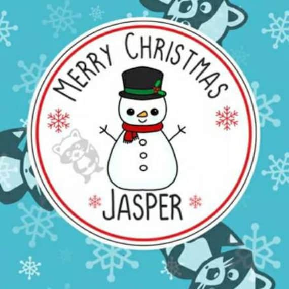 Christmas Gift Personalised Stickers Labels, Penguin , Reindeer, Santa,  Snowman Custom Labels for Presents , Post, Gifts, Envelope.gift Wrap 