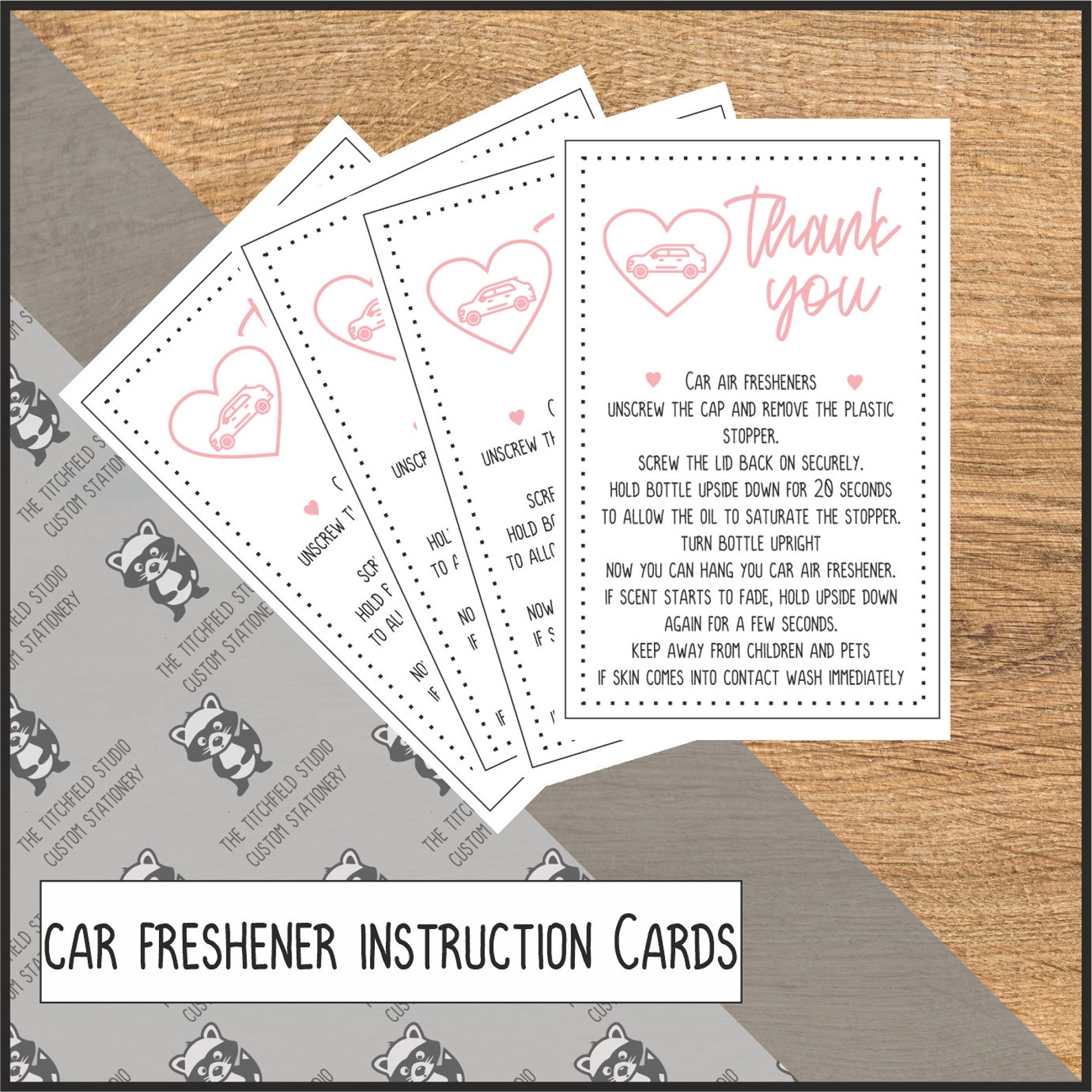 Car Air Freshener Safety Cards Wax Melt Burner Business Cards Etsy UK