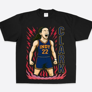 Caitlin Clark #22 Indy Basketball Tee, Inspired Oversized Graphic Shirt, Indiana Fever  Women’s Hoops Fan Shirt, WNBA Aesthetic Tee