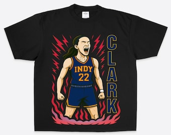 Caitlin Clark #22 Indy Basketball T-shirt, geïnspireerd oversized grafisch shirt, Indiana Fever Women's Hoops fanshirt, WNBA Aesthetic T-shirt