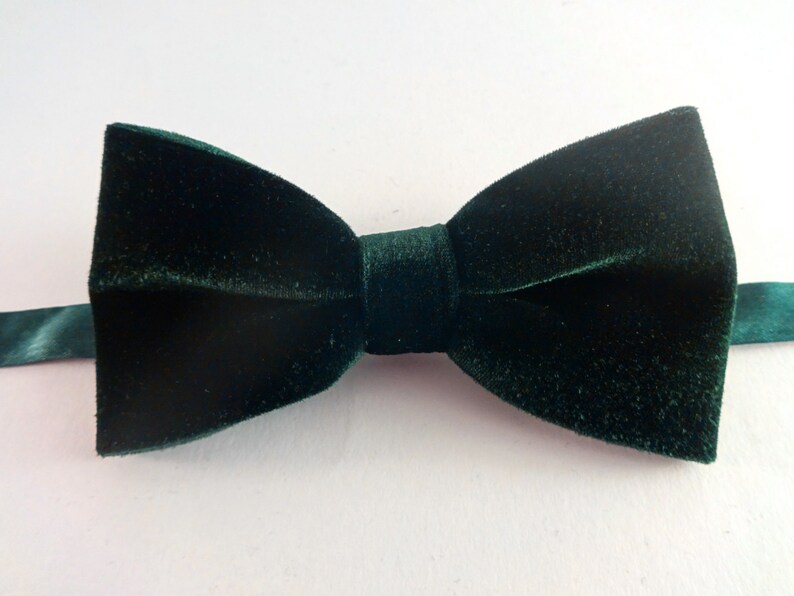 Green Velvet Bow Tie Man Bow Tie Etsy
