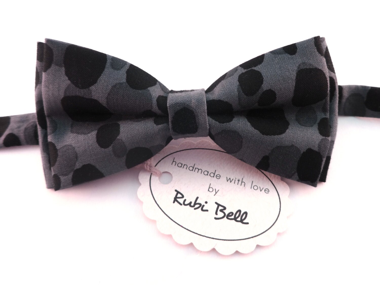 grey dog bow tie