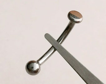 1 pc 16g  6 8 10 mm - Implant Grade Titanium  - Rook Lip Eyebow -Internally Threaded