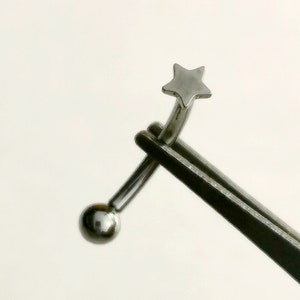 16g - Bar 6 8 10 -Implant Grade Titanium - Rook Daith Vertical Labret