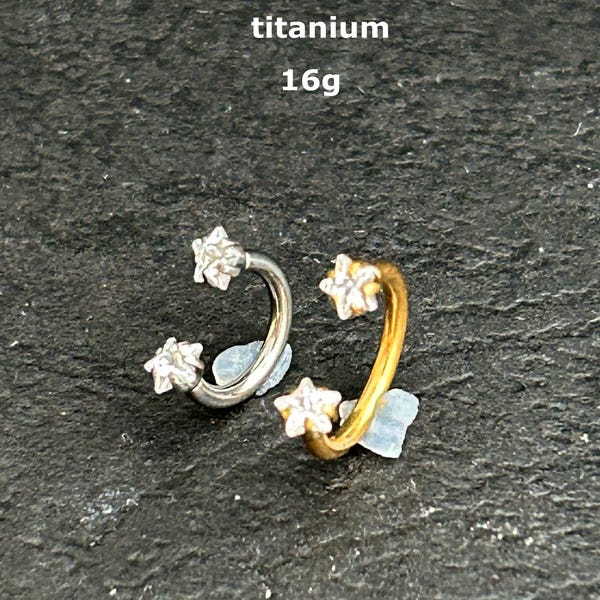 1 PC-16g ‣ Implante Grand Titanium • Hélice de concha de herradura estrellada • Rosca interna • HS