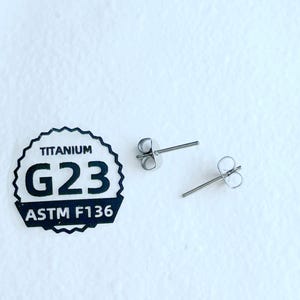 2 Pcs -20g  - Verified Titanium - Push In Pin Bar Replacement  - Threadless Push In Earring Back - Fit For Threadless Tops