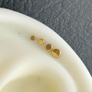 1pc - 20g 18g 16g Push In -Implant Grand Titanium - 1.5mm 2mm 2.5mm 3mm Tiny Flat Disc Labret