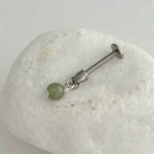 NEW ‣18g  16g ‣  Implant Grade Titanium - Internally Threaded - Vertical Labret - Vertical Helix Earring