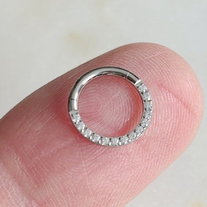 1 PC-  16g Implant Grade Titanium Daith Earring