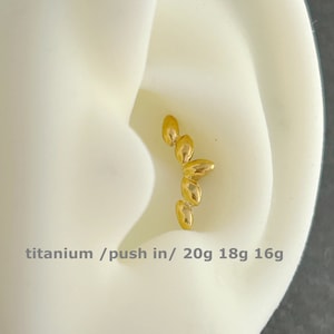 20 g 18 g 16 g Implant Grand Titanium • Labret poussoir • 5 lames sans fil Labret Conch Stud