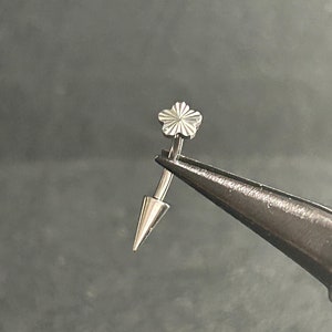 1 PC-16g Implant Grade Titanium - Vertical Lip Ring - Internally Threaded - Rook Vertical