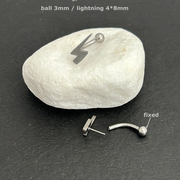 NEW ‣ 16g Threadedless  ‣   Implant Grade Titanium • Eyebrow Ring • Curved Barbells • Lip Ring • Push In Curved Barbell • B41