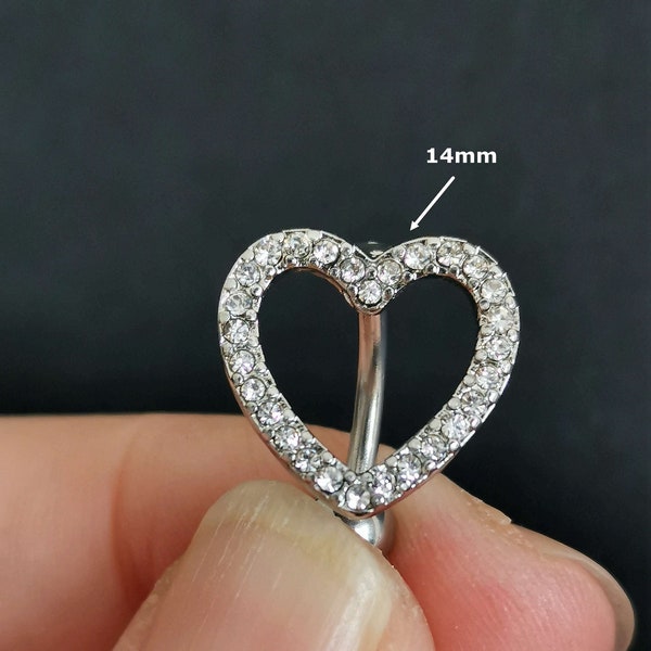 316L Surgical Steel -  Heart Belly Ring