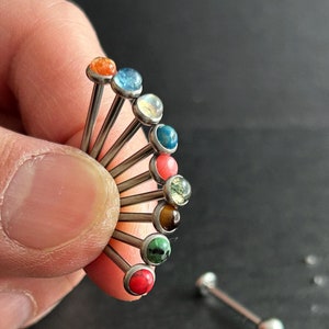 14g ‣ ASTM  F136 Implant Titanium  ‣  Verified Titanium Internally Threaded Barbell ‣ Tongue Jewelry