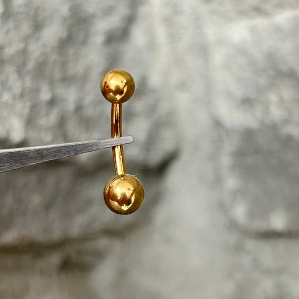 14g ‣Titanium PVD Gold • Simple Gold Belly Ring