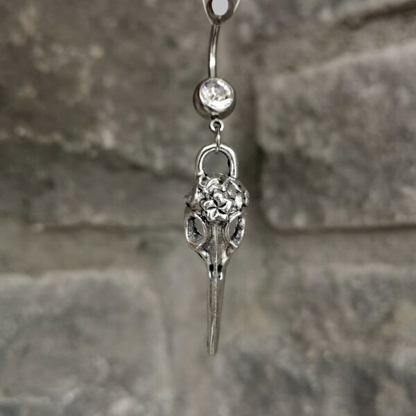 Skull Belly Ring Etsy
