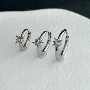 1 PC- 18g Implant Grade Titanium Star Earring- Rook Lobe Earring