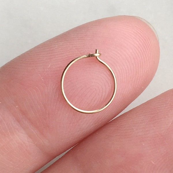 24,22,20  Gauge Rose Gold / 14K Gold Filled / 925 Sterling Silver Nose Ring