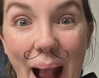 16g  Verified Titanium Mustache Septum Ring