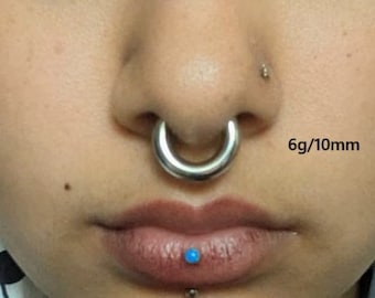 6g 10mm Septum Pc-12g 10g 8g 6g ‣ 316L Stainless Steel • Septum