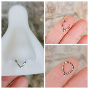 1 PC - 16g  Implant Titanium Grade - Teardrop Septum Clicker