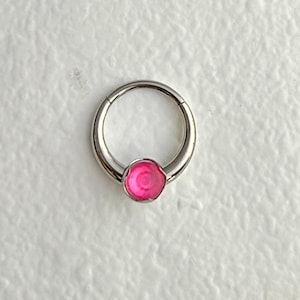 1 PC- 16g Implant Grade Titanium Star Septum Clicker - Daith Clicker - 16g Clicker