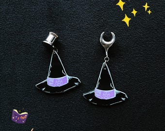 2 PCS ‣ Acrylic Hallween Ear Plugs- Stainless Steel - Ear Weights - Gauges -Ear gauges