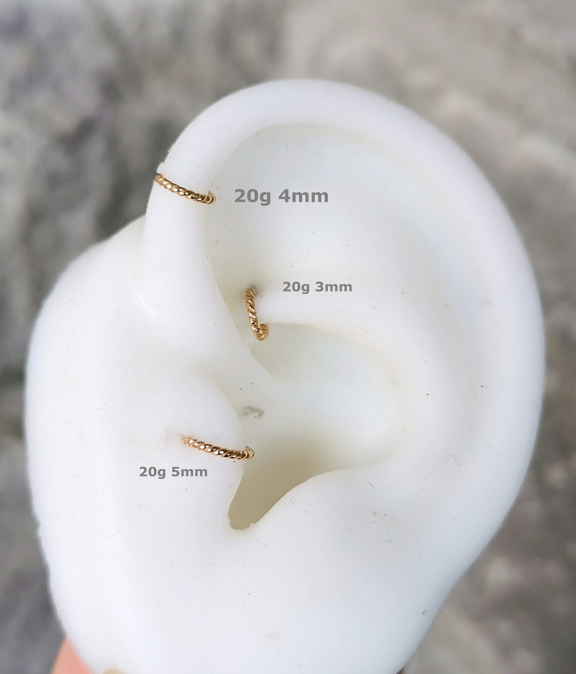 20g Very Tiny 4mm 5mm Forward Helix Earring - Tragus -rook Twist ...