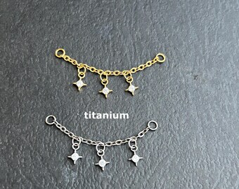Add On CZ Chain -Connector Chain- Nose Chain- Wp3-qd007