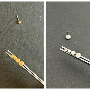 1 PC ‣ Implant Grade Titanium  •  Push In Pin Flat Head Replacement  • Threadless Push In Head