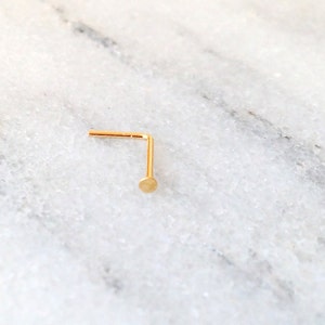 24,22 Gauge Gold / Thin Gold Nose Stud,14K Gold Fill Stud.Flat Head Nose Stud.