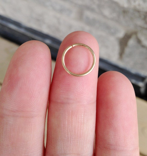 18 Gauge Gold 14K Gold Fill Nose Ring 18 Gaugegold Nose Etsy