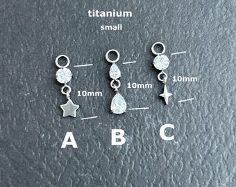 1 PC-  ALL Titanium Charms Only - Wp3-Qd012