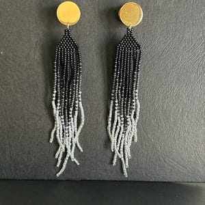 2 PCS - Long Beaded Ear Plugs- Stainless Steel - Ear Weights - Gauges -Ear gauges